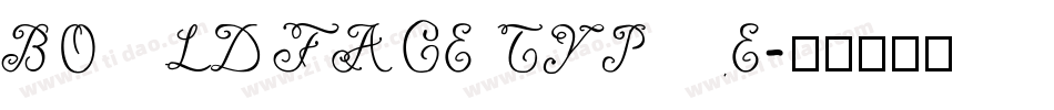 BOLD FACE TYPE字体转换